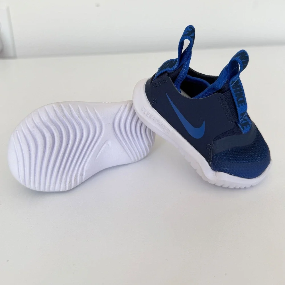 Nike Flex Runner TD Midnight Navy Imperial Blue Toddler‎ Shoes AT4665-407 3C